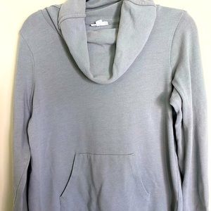 J. Jill Light Gray Hoodie Sweatshirt